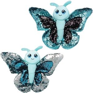 Butterfly Sequin Plush Toy - Blue Sparkly
